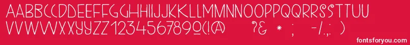 DkKunstschau Font – White Fonts on Red Background
