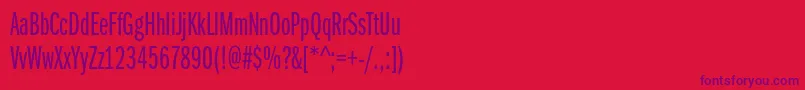 ItcfranklingothicstdBkxcp Font – Purple Fonts on Red Background