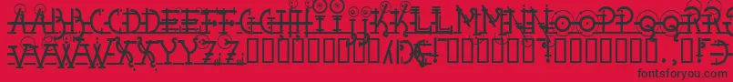 Snipple Font – Black Fonts on Red Background