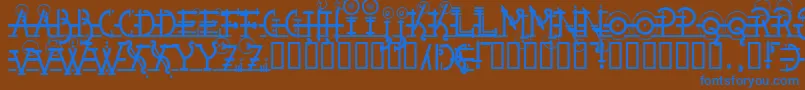 Snipple Font – Blue Fonts on Brown Background