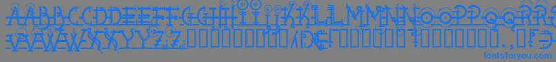 Snipple Font – Blue Fonts on Gray Background