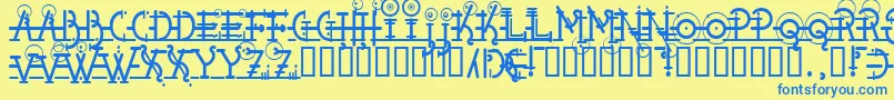 Snipple Font – Blue Fonts on Yellow Background