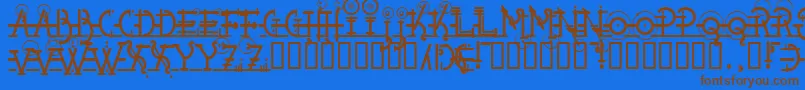 Snipple Font – Brown Fonts on Blue Background
