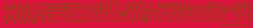 Snipple Font – Brown Fonts on Red Background