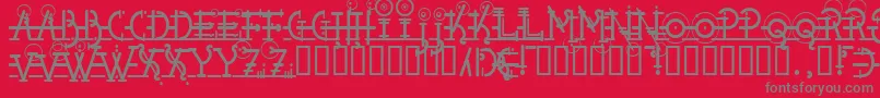 Snipple Font – Gray Fonts on Red Background
