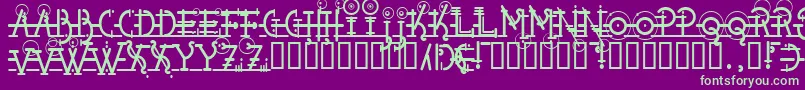 フォントSnipple – 紫の背景に緑のフォント