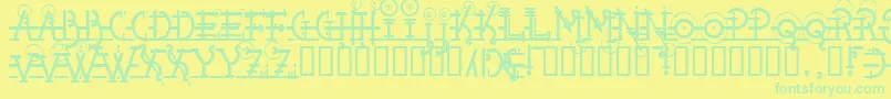 Snipple Font – Green Fonts on Yellow Background