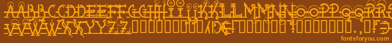 Snipple Font – Orange Fonts on Brown Background