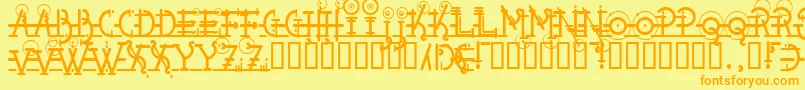 Snipple Font – Orange Fonts on Yellow Background