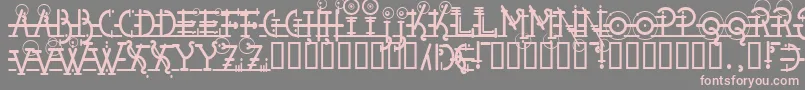 フォントSnipple – 灰色の背景にピンクのフォント