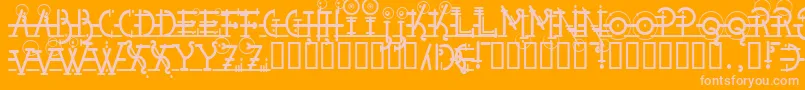 Snipple Font – Pink Fonts on Orange Background