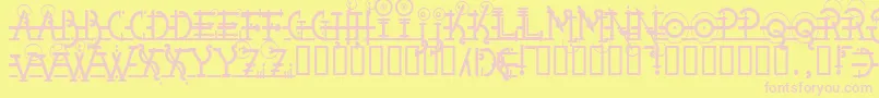 Snipple Font – Pink Fonts on Yellow Background