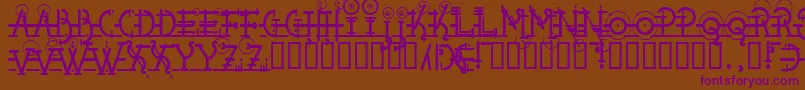 Snipple-fontti – violetit fontit ruskealla taustalla