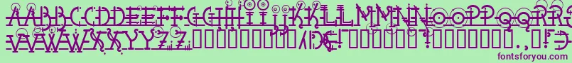Snipple-Schriftart – Violette Schriften auf grünem Hintergrund