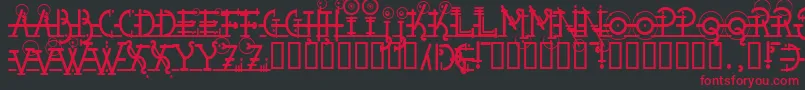 Snipple Font – Red Fonts on Black Background