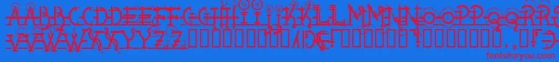 Snipple Font – Red Fonts on Blue Background