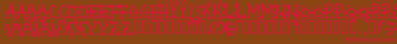 Snipple Font – Red Fonts on Brown Background