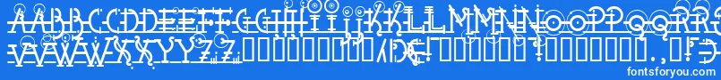 Snipple Font – White Fonts on Blue Background