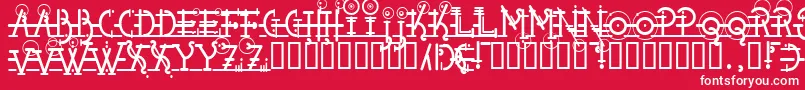 Snipple-Schriftart – Weiße Schriften auf rotem Hintergrund