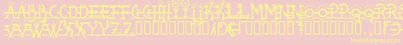 Snipple Font – Yellow Fonts on Pink Background