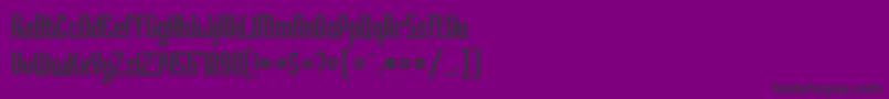 フォントBadlocicg – 紫の背景に黒い文字