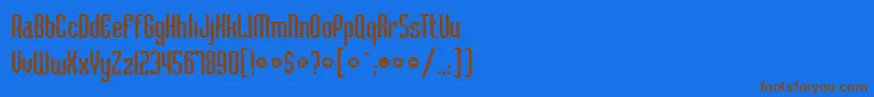 Badlocicg Font – Brown Fonts on Blue Background