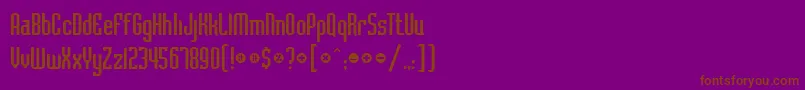 Badlocicg-fontti – ruskeat fontit violetilla taustalla