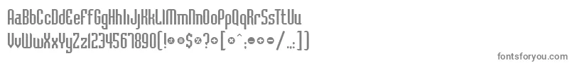 フォントBadlocicg – 白い背景に灰色の文字