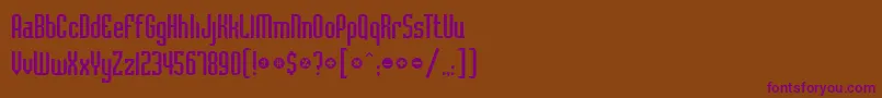 Шрифт Badlocicg – фиолетовые шрифты на коричневом фоне