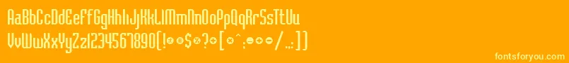 フォントBadlocicg – オレンジの背景に黄色の文字