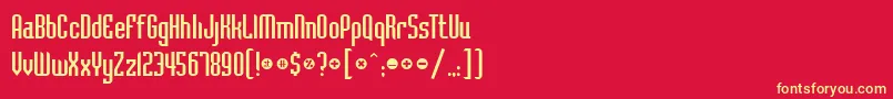 Badlocicg Font – Yellow Fonts on Red Background