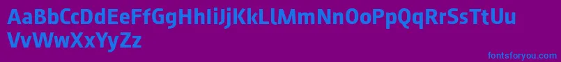 Augustsans75bold Font – Blue Fonts on Purple Background