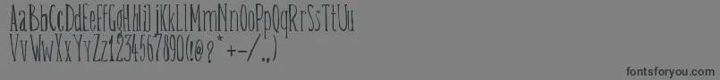 BelisaPlumillaManual Font – Black Fonts on Gray Background