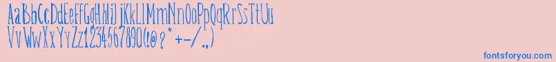 BelisaPlumillaManual Font – Blue Fonts on Pink Background