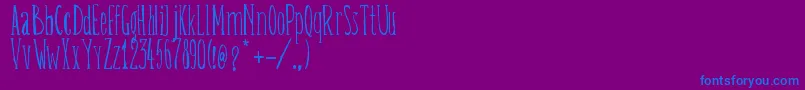 BelisaPlumillaManual Font – Blue Fonts on Purple Background