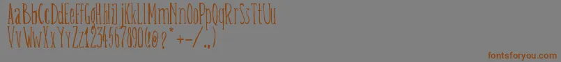 BelisaPlumillaManual Font – Brown Fonts on Gray Background