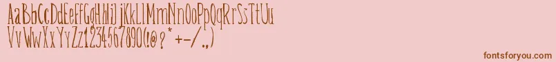 BelisaPlumillaManual Font – Brown Fonts on Pink Background