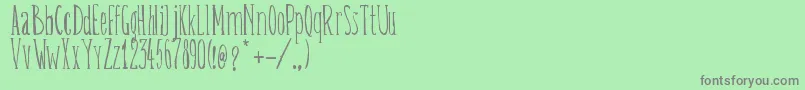 BelisaPlumillaManual Font – Gray Fonts on Green Background