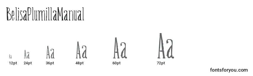 Размеры шрифта BelisaPlumillaManual