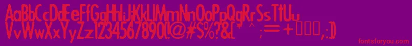 Trigger ffy Font – Red Fonts on Purple Background