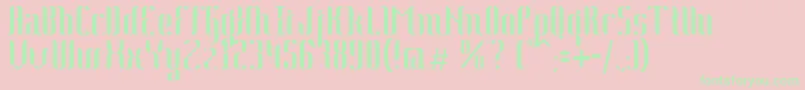 Johanna Font – Green Fonts on Pink Background