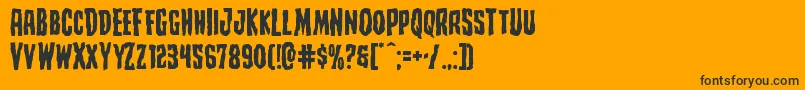 Creepycrawlersexpand Font – Black Fonts on Orange Background