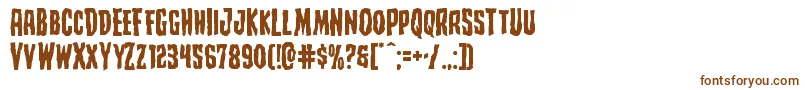 Creepycrawlersexpand Font – Brown Fonts on White Background