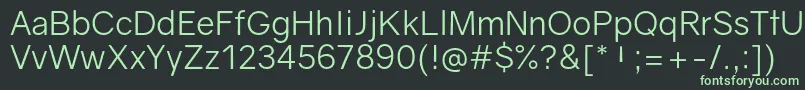 GravityBook Font – Green Fonts on Black Background