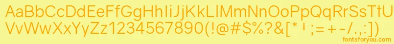 GravityBook Font – Orange Fonts on Yellow Background