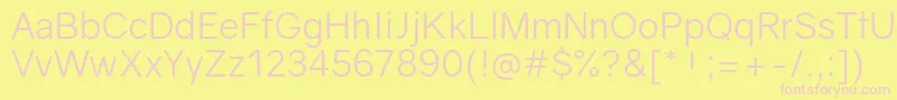 GravityBook Font – Pink Fonts on Yellow Background