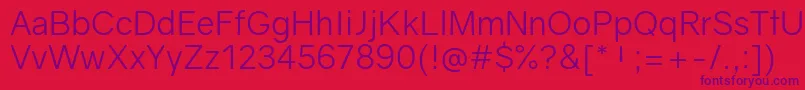 GravityBook Font – Purple Fonts on Red Background