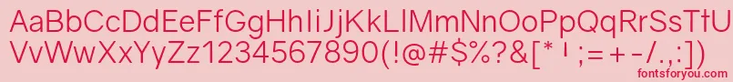 GravityBook Font – Red Fonts on Pink Background