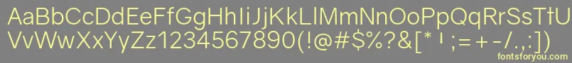 GravityBook Font – Yellow Fonts on Gray Background