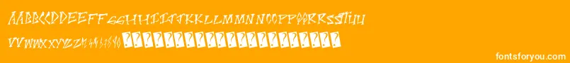 Scratchpoint Font – White Fonts on Orange Background